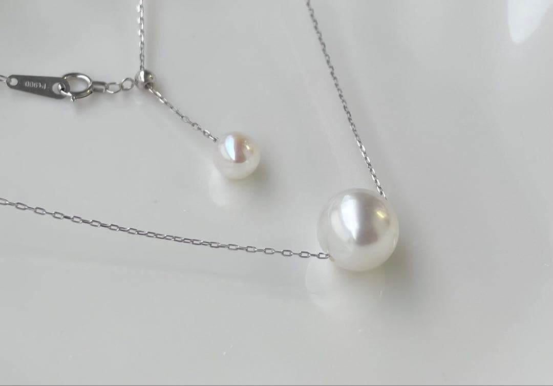 White Dream Aurora Phoenix pearl necklace featuring 10.2mm white pearl on PT900 chain with certificate