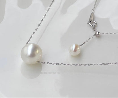 White Dream Aurora Phoenix pearl necklace featuring 10.2mm white pearl on PT900 chain with certificate