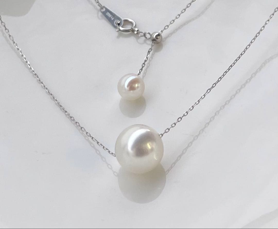 White Dream Aurora Phoenix pearl necklace featuring 10.2mm white pearl on PT900 chain with certificate