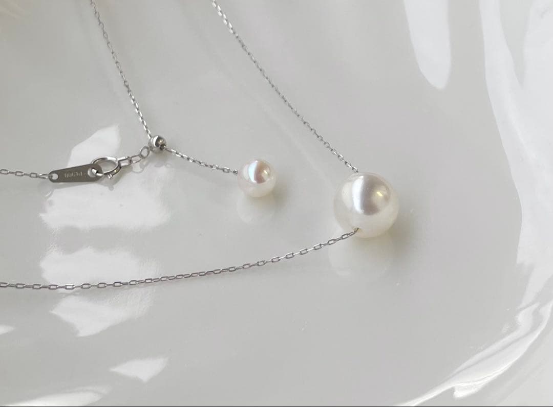White Dream Aurora Phoenix pearl necklace featuring 10.2mm white pearl on PT900 chain with certificate