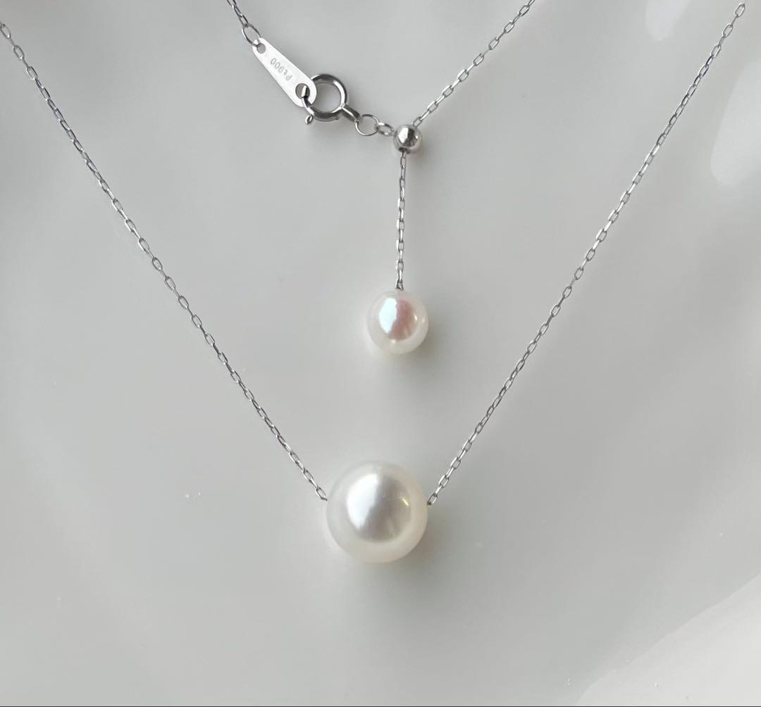 White Dream Aurora Phoenix pearl necklace featuring 10.2mm white pearl on PT900 chain with certificate
