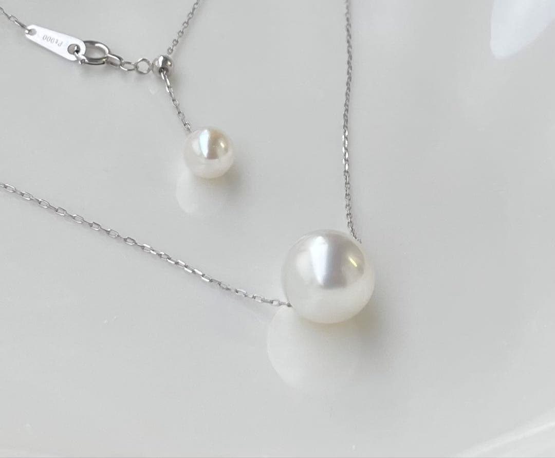 White Dream Aurora Phoenix pearl necklace featuring 10.2mm white pearl on PT900 chain with certificate