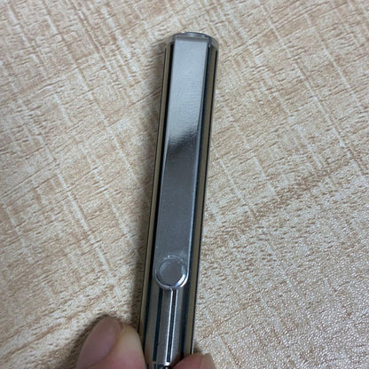 Pilot ballpoint pen with silver stripe design and included protective case and manual