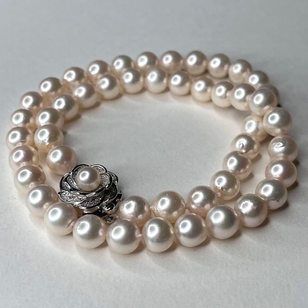 Toreflection A Kohqa large pearl necklace with 8.3-8.5mm pearls on a 43cm strand