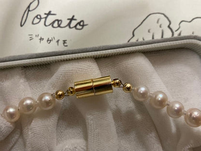 Aqoya Pearl Necklace with 6-6.5mm pearls and magnet clasp, total length 45cm