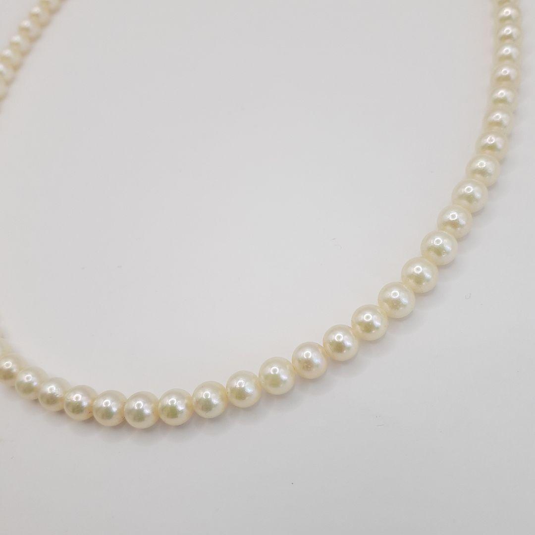 Cream Akoya baby pearl necklace 41cm with silver closure featuring 4.5mm pearls
