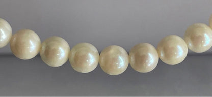 Japanese Akoya pearl necklace and matching earrings with double lock silver clasp and 6.5-7 mm pearls