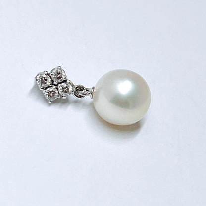 Mikimoto Pearl Diamond Necklace Top featuring 8.3mm pearls set in K14WG with diamond accents