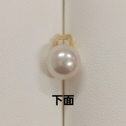 K18 Akoya Pearl Pendant featuring a round 8.7mm pink white pearl on a delicate gold frame