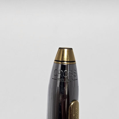 Kurocross Townsend silver and gold ballpoint pen with CROSS Ireland marking and genuine case