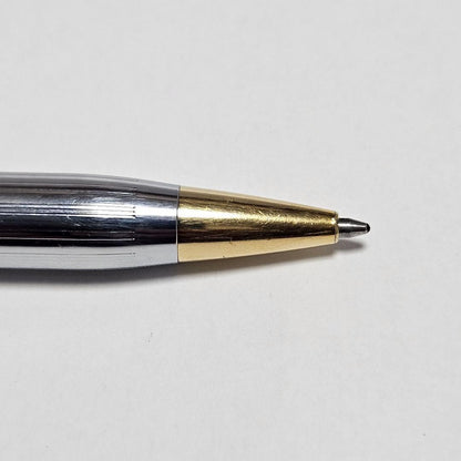 Kurocross Townsend silver and gold ballpoint pen with CROSS Ireland marking and genuine case
