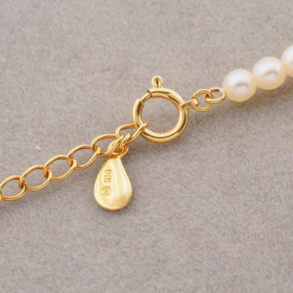 Tasaki 3.6mm freshwater pearl necklace crafted in 18k yellow gold with adjustable 37-40cm chain