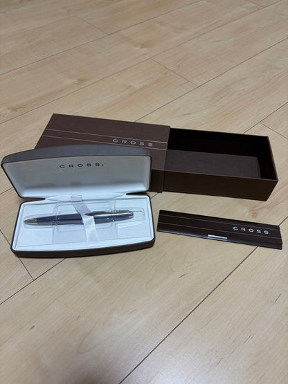 CROSS ballpoint pen main body shown with its sleek dedicated case on a white background