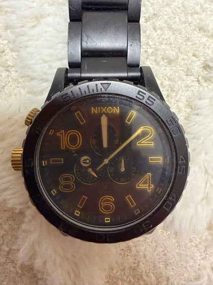 NIXON Chronograph Black SBTR009 Men's Watch — Japanese