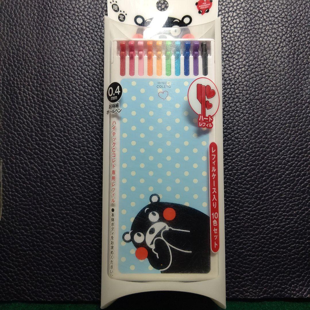 Pilot Hi-Tec C Coleto refill case set with clover and heart motifs in collaboration with earth music&ecology and Kumamon