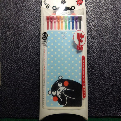 Pilot Hi-Tec C Coleto refill case set with clover and heart motifs in collaboration with earth music&ecology and Kumamon