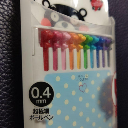 Pilot Hi-Tec C Coleto refill case set with clover and heart motifs in collaboration with earth music&ecology and Kumamon