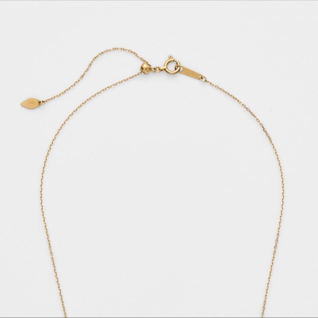 Agete K18 0.1ct diamond necklace with 45 cm ball chain displayed with case and certificate