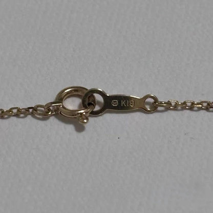 Mikimoto K18 yellow gold necklace with pearl and diamond circle motif design