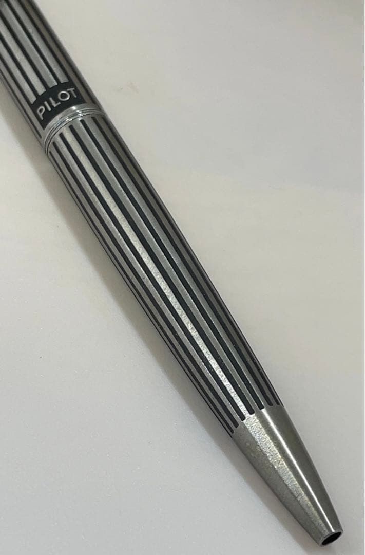 Pilot ballpoint pen stripe cufflinks and matching tie clip set in unused condition