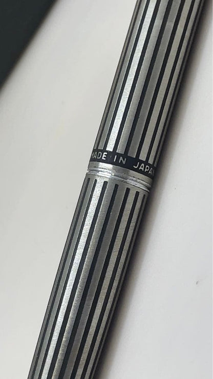 Pilot ballpoint pen stripe cufflinks and matching tie clip set in unused condition