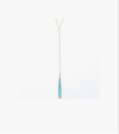 Agato Y-shaped necklace with turquoise pendant, stylish and versatile design