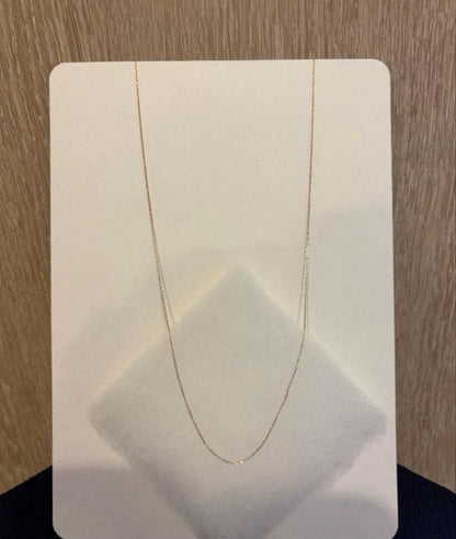 K10agete Agete 60cm yellow gold chain necklace made of K10 with adjustable length