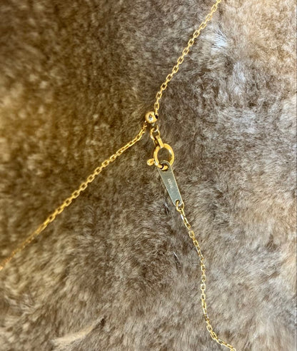 K10agete Agete 60cm yellow gold chain necklace made of K10 with adjustable length
