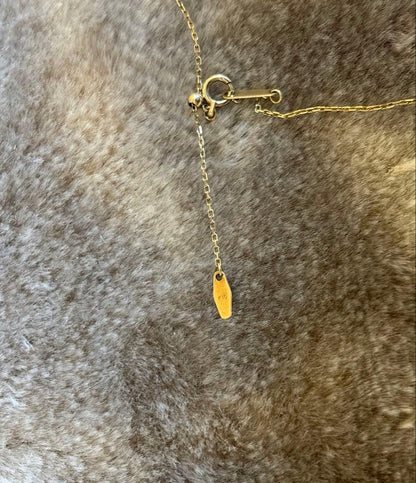 K10agete Agete 60cm yellow gold chain necklace made of K10 with adjustable length