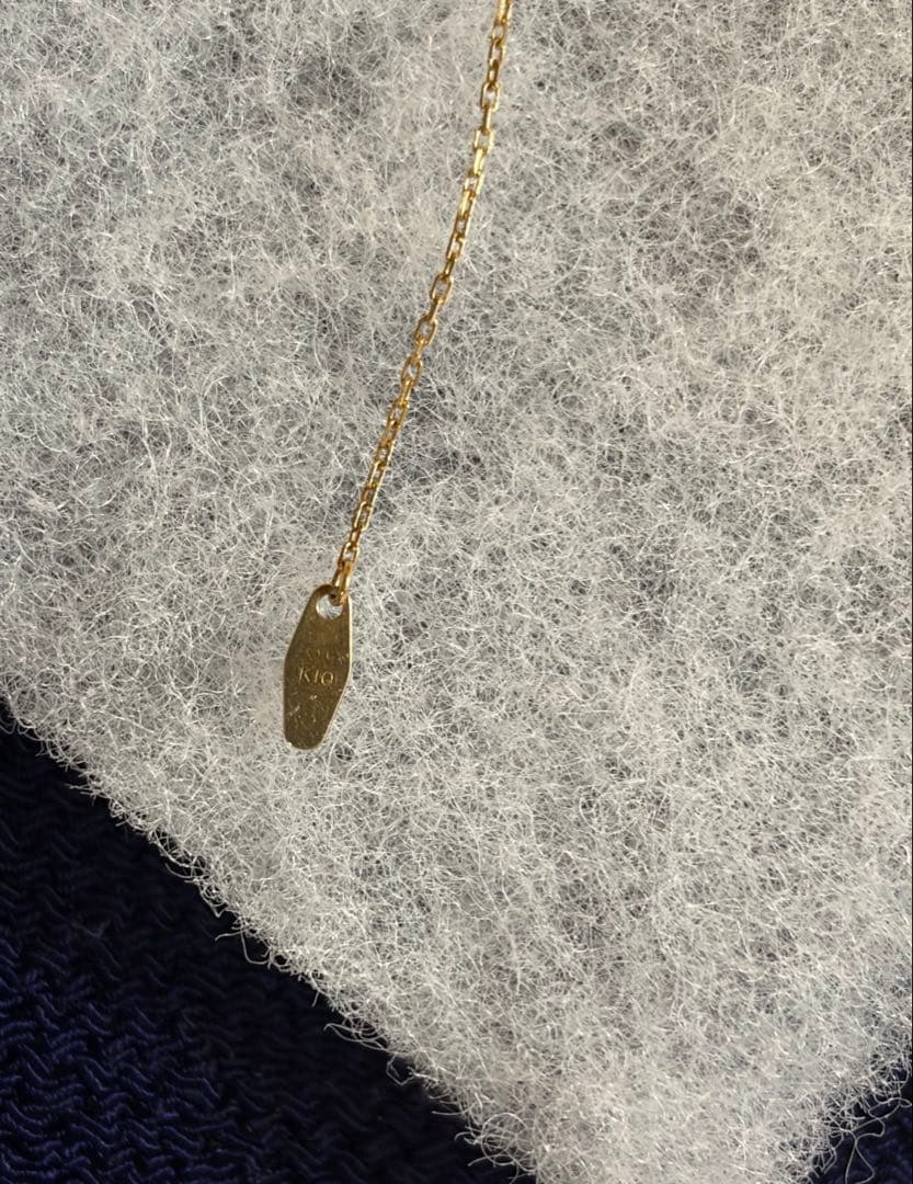 K10agete Agete 60cm yellow gold chain necklace made of K10 with adjustable length