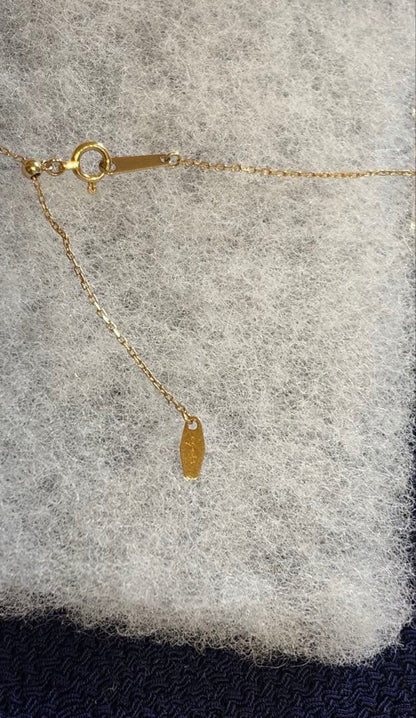K10agete Agete 60cm yellow gold chain necklace made of K10 with adjustable length
