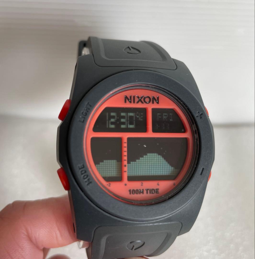 NIXON RHYHM GRAY TAIDGRAPH Digital Men's Watch — Japanese