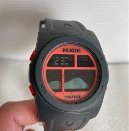 NIXON RHYHM GRAY TAIDGRAPH Digital Men's Watch — Japanese