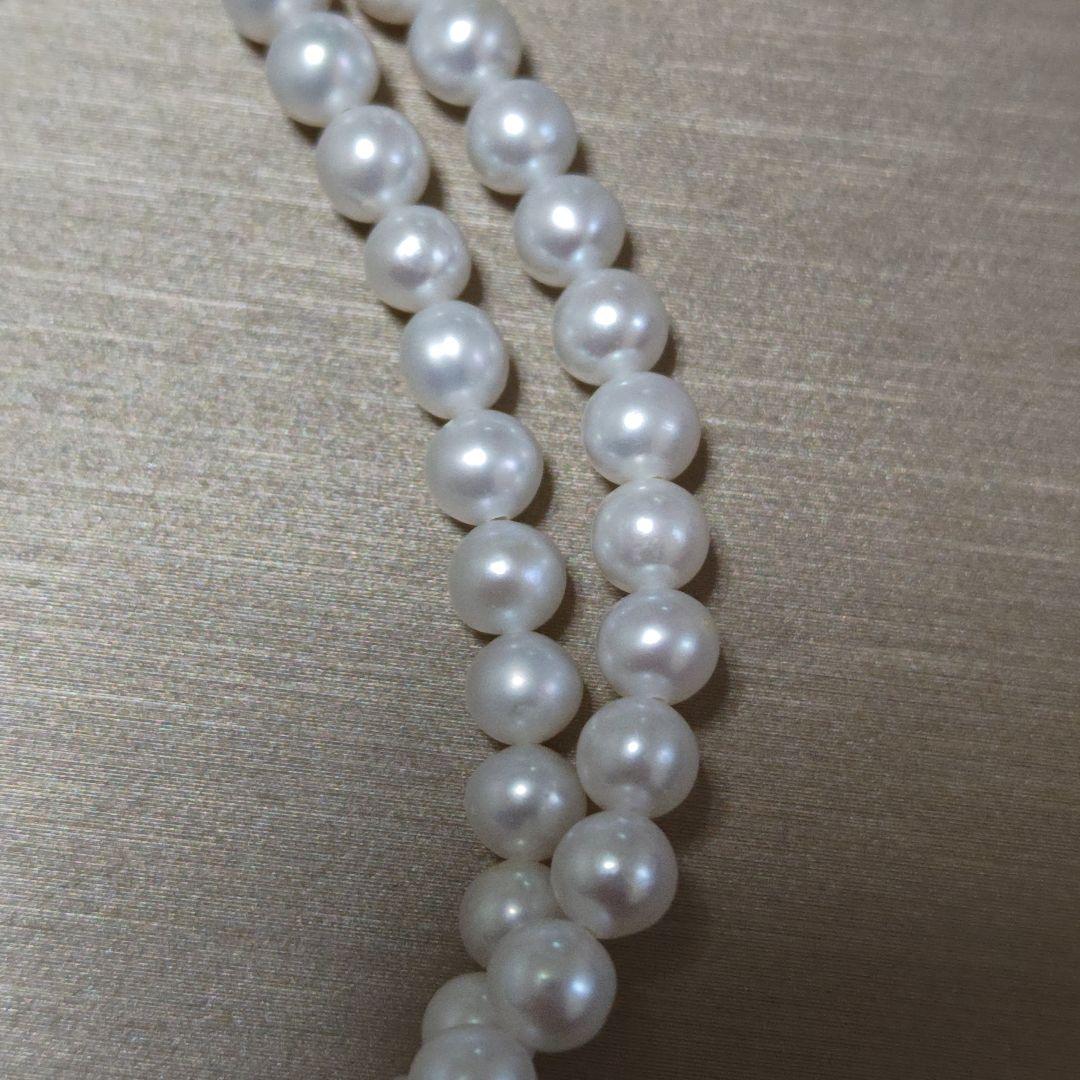 New Pure Pearl baby necklace with 5mm nearly round freshwater pearls and gold SV925 K18gf fittings