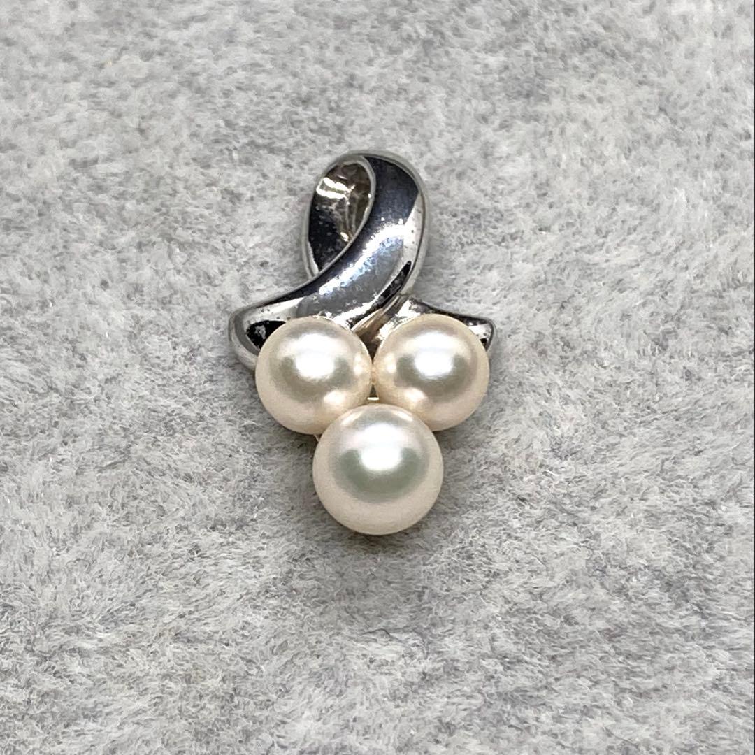 Honest Pearl Akoya 5.6mm white silver pearl pendant for wedding and entrance ceremony with no scratches