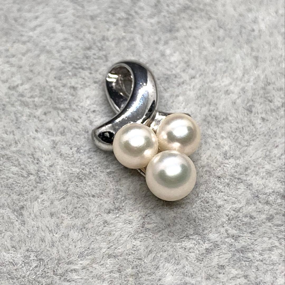 Honest Pearl Akoya 5.6mm white silver pearl pendant for wedding and entrance ceremony with no scratches