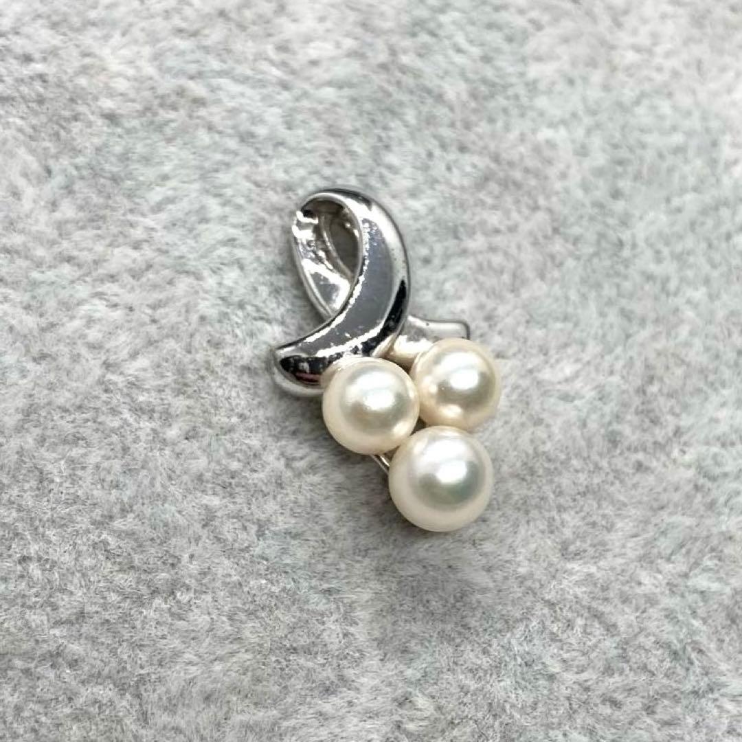 Honest Pearl Akoya 5.6mm white silver pearl pendant for wedding and entrance ceremony with no scratches