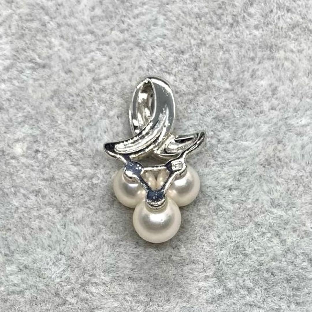 Honest Pearl Akoya 5.6mm white silver pearl pendant for wedding and entrance ceremony with no scratches