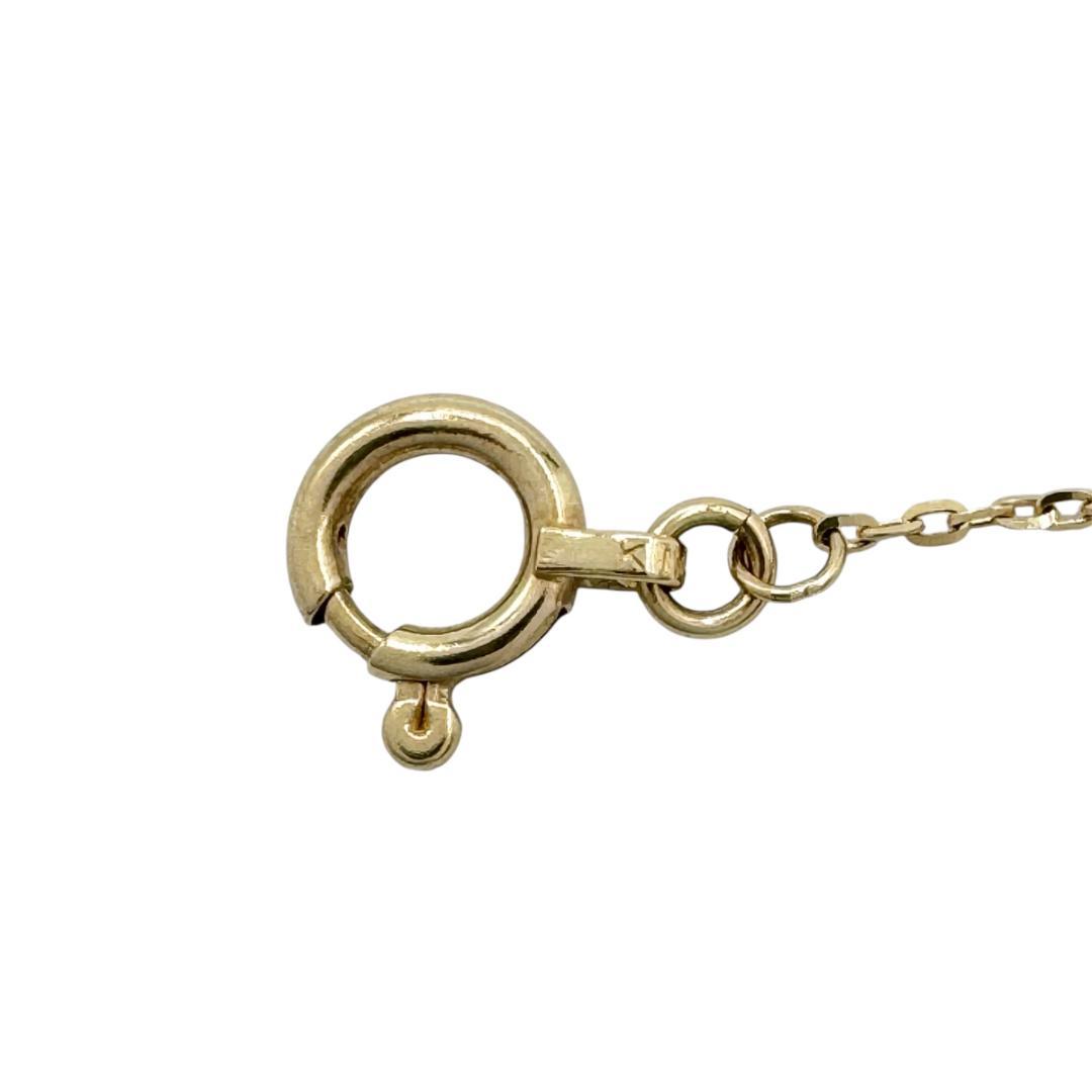Agete ladies necklace in 750 yellow gold with 0.1ct gemstone and star-shaped motif, 39.5cm length