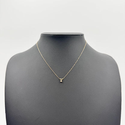 Agete ladies necklace in 750 yellow gold with 0.1ct gemstone and star-shaped motif, 39.5cm length