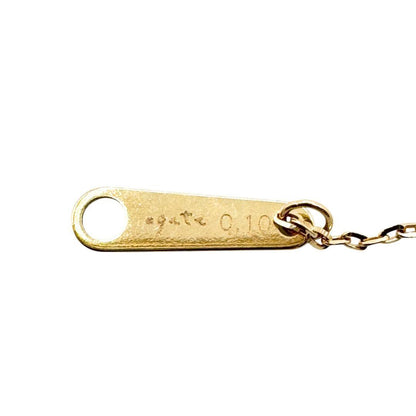 Agete ladies necklace in 750 yellow gold with 0.1ct gemstone and star-shaped motif, 39.5cm length