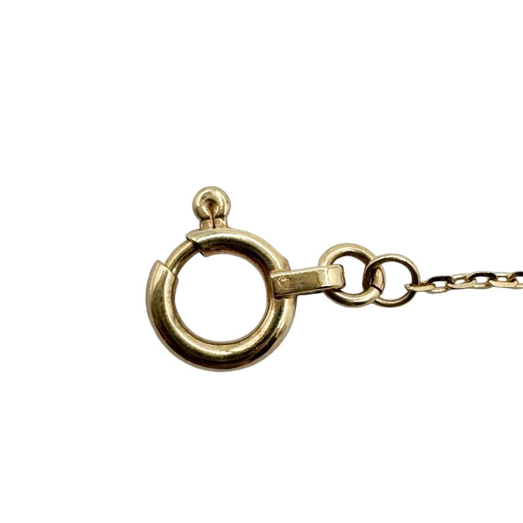 Agete ladies necklace in 750 yellow gold with 0.1ct gemstone and star-shaped motif, 39.5cm length