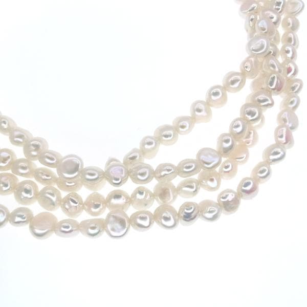 Tasaki SV Pearl Necklace with 3 to 4.5mm pearls on 82cm silver chain weighing 15.5g