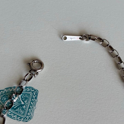 Agete 2023 Autumn BIOLOGY silver necklace with natural gray South Sea pearl featuring unique irregular shape