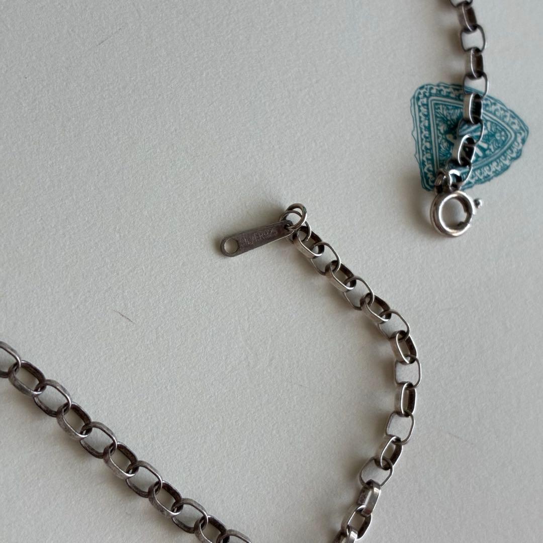 Agete 2023 Autumn BIOLOGY silver necklace with natural gray South Sea pearl featuring unique irregular shape