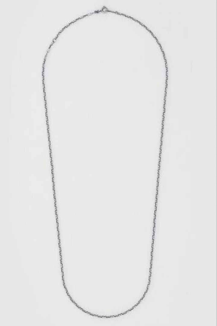 Agete silver necklace chain 60cm with antique dark grayish black finish