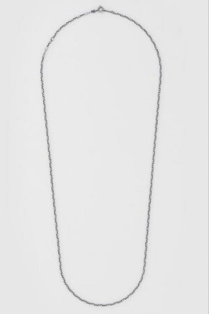 Agete silver necklace chain 60cm with antique dark grayish black finish