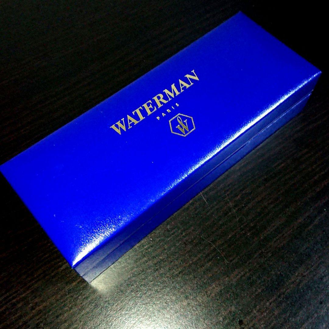 WATERMAN Expert Ballpoint Pen in black with gold trim, 143mm length, shown against white background