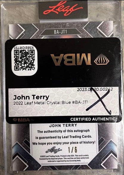 John Terry Autographed Card METAL — Japanese