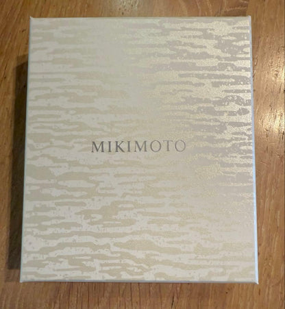 Mikimoto Open Heart necklace featuring a 5.3mm pearl on sterling silver chain 39cm long